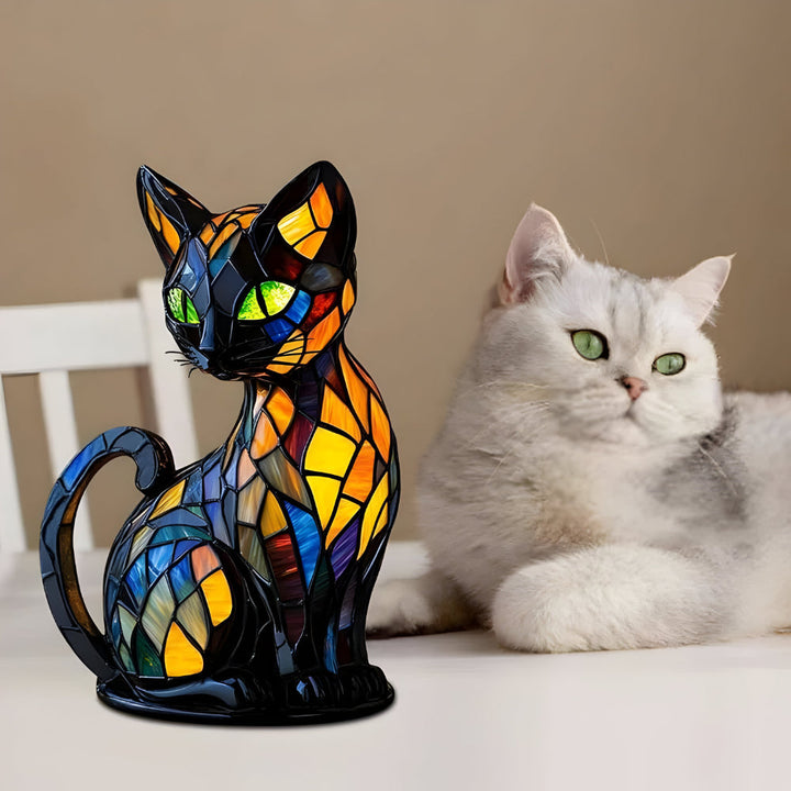 Tafellamp in kattenvorm, zachte kleurwisselende sfeerverlichting voor in huis
