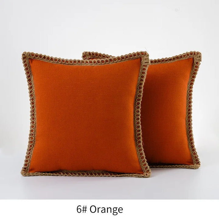 Vierkante kussenhoes klassiek grijs en rood decoratieve stijl
