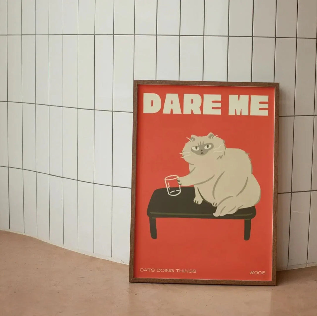 Moderne zwarte kat wanddecoratie voor in huis