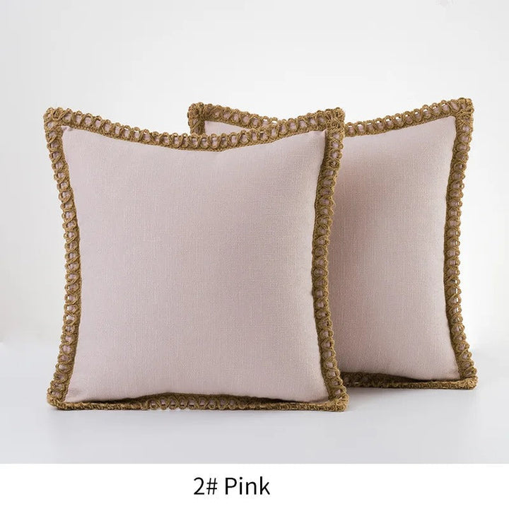 Vierkante kussenhoes klassiek grijs en rood decoratieve stijl