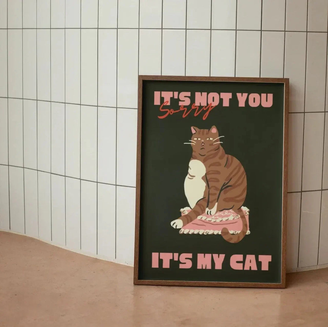 Moderne zwarte kat wanddecoratie voor in huis