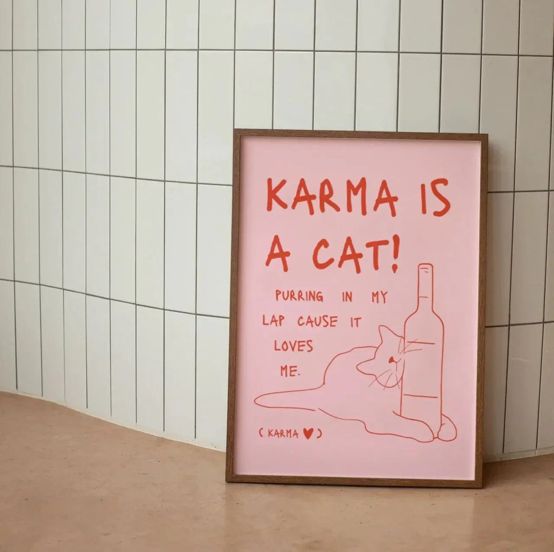Moderne zwarte kat wanddecoratie voor in huis