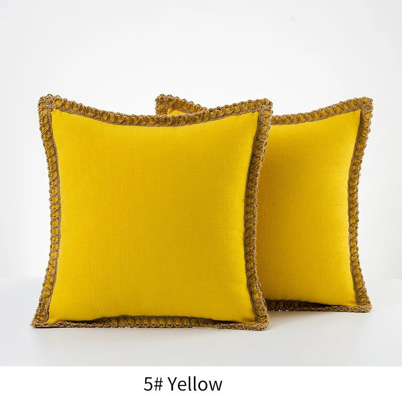 Vierkante kussenhoes klassiek grijs en rood decoratieve stijl