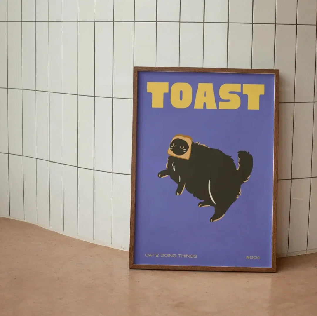 Moderne zwarte kat wanddecoratie voor in huis