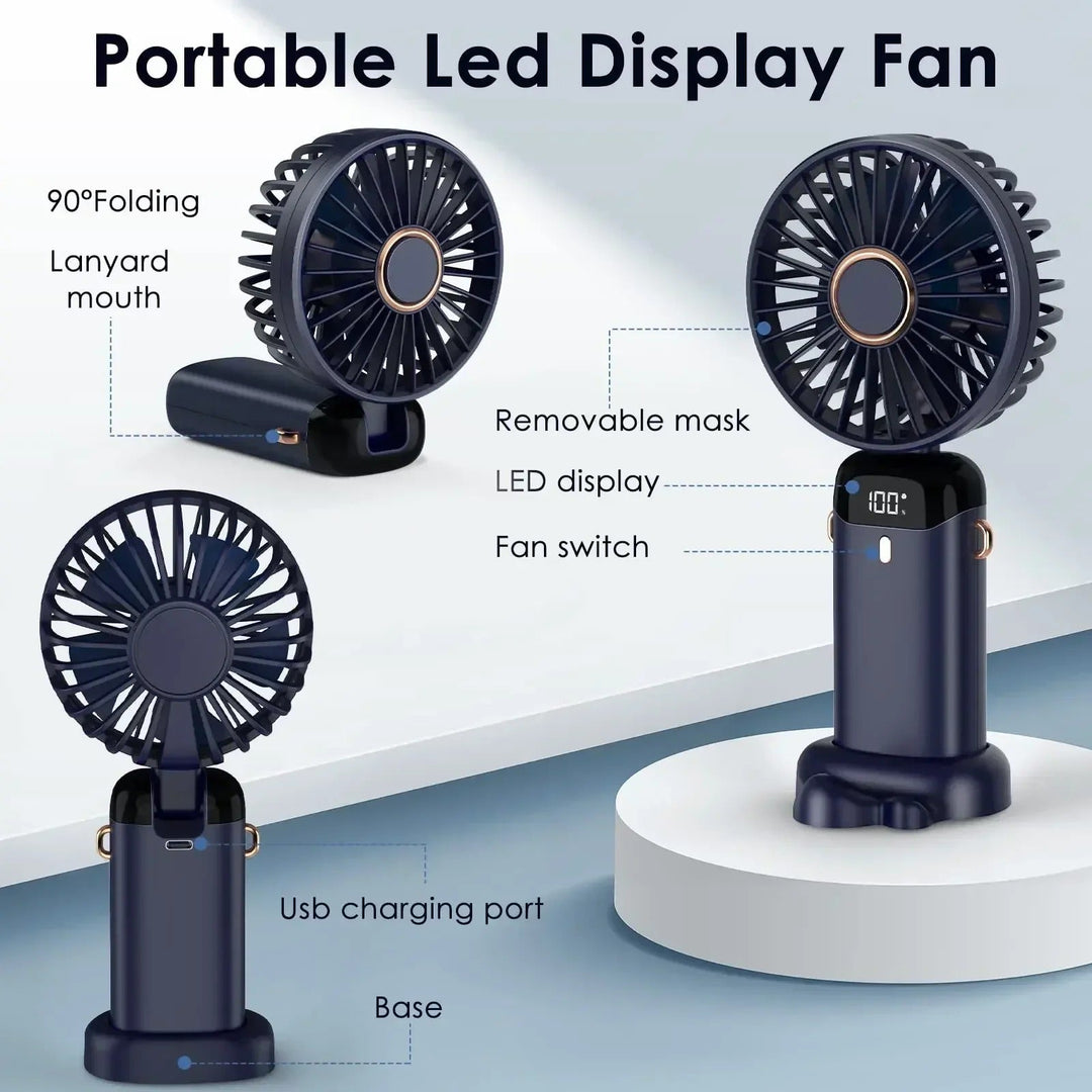 Oplaadbare draagbare ventilator van 5000mAh