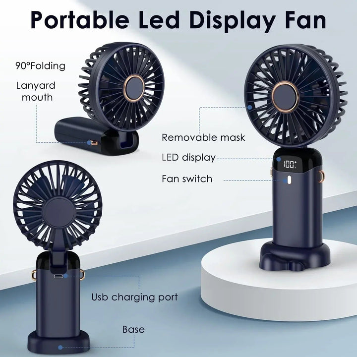 Oplaadbare draagbare ventilator van 5000mAh