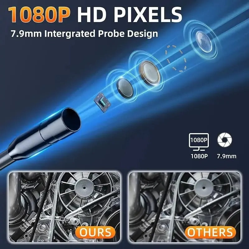 Industriële inspectiecamera endoscoop – 1080P HD met 4,3 inch scherm en verstelbare lens