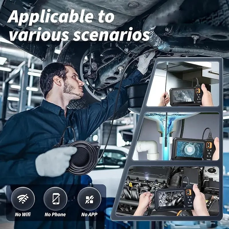 Industriële inspectiecamera endoscoop – 1080P HD met 4,3 inch scherm en verstelbare lens