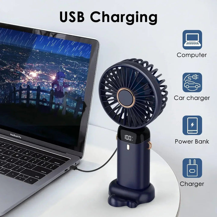 Oplaadbare draagbare ventilator van 5000mAh