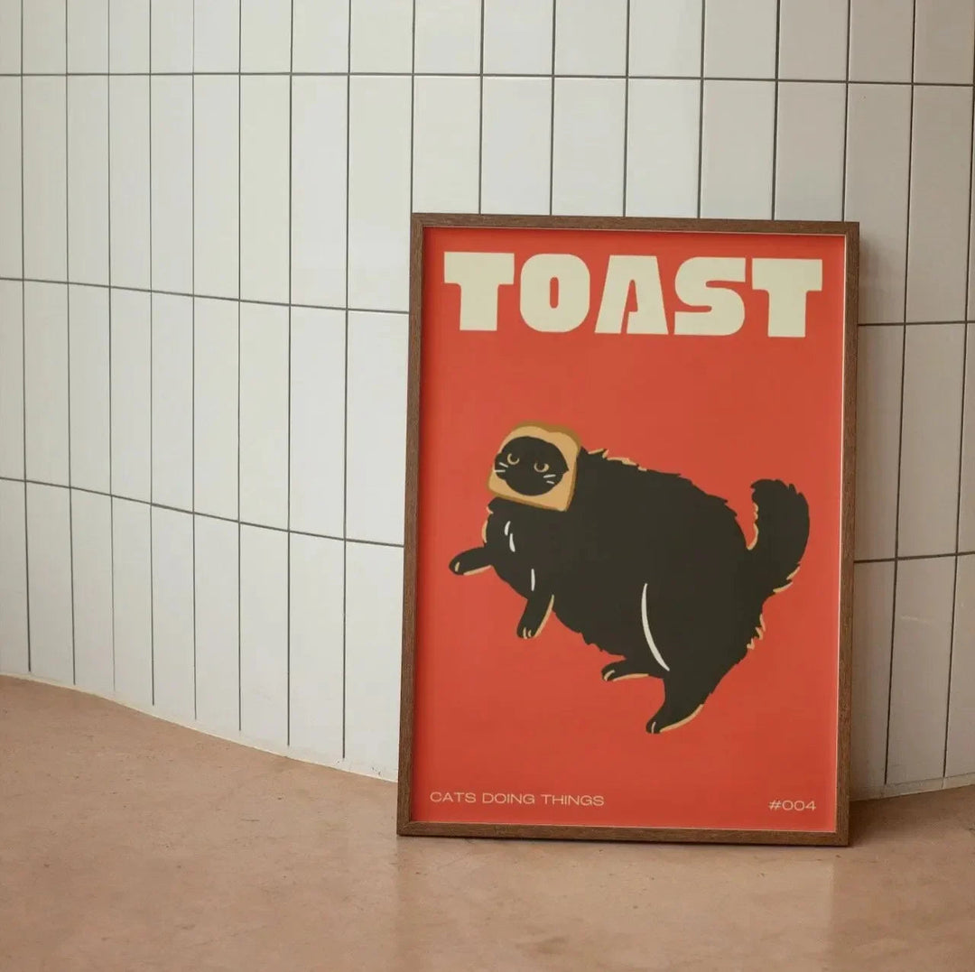 Moderne zwarte kat wanddecoratie voor in huis