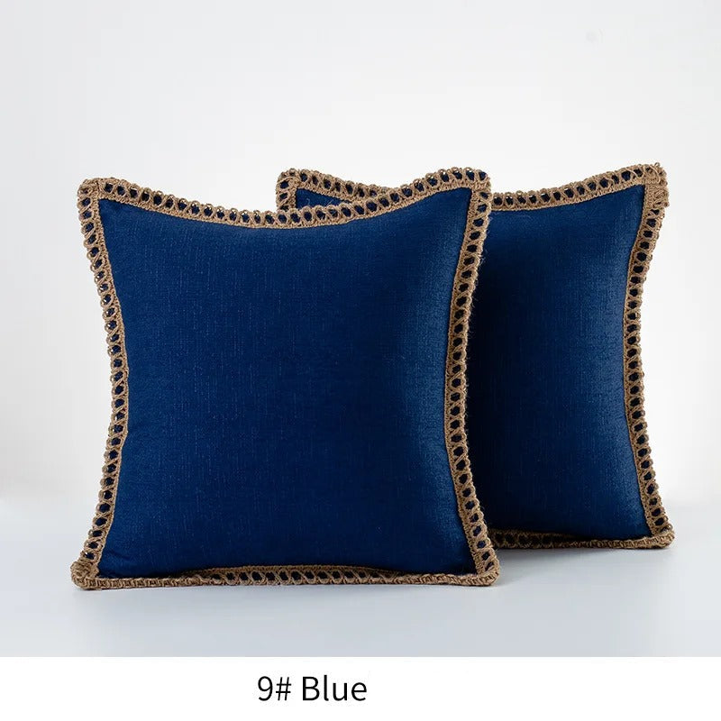 Vierkante kussenhoes klassiek grijs en rood decoratieve stijl