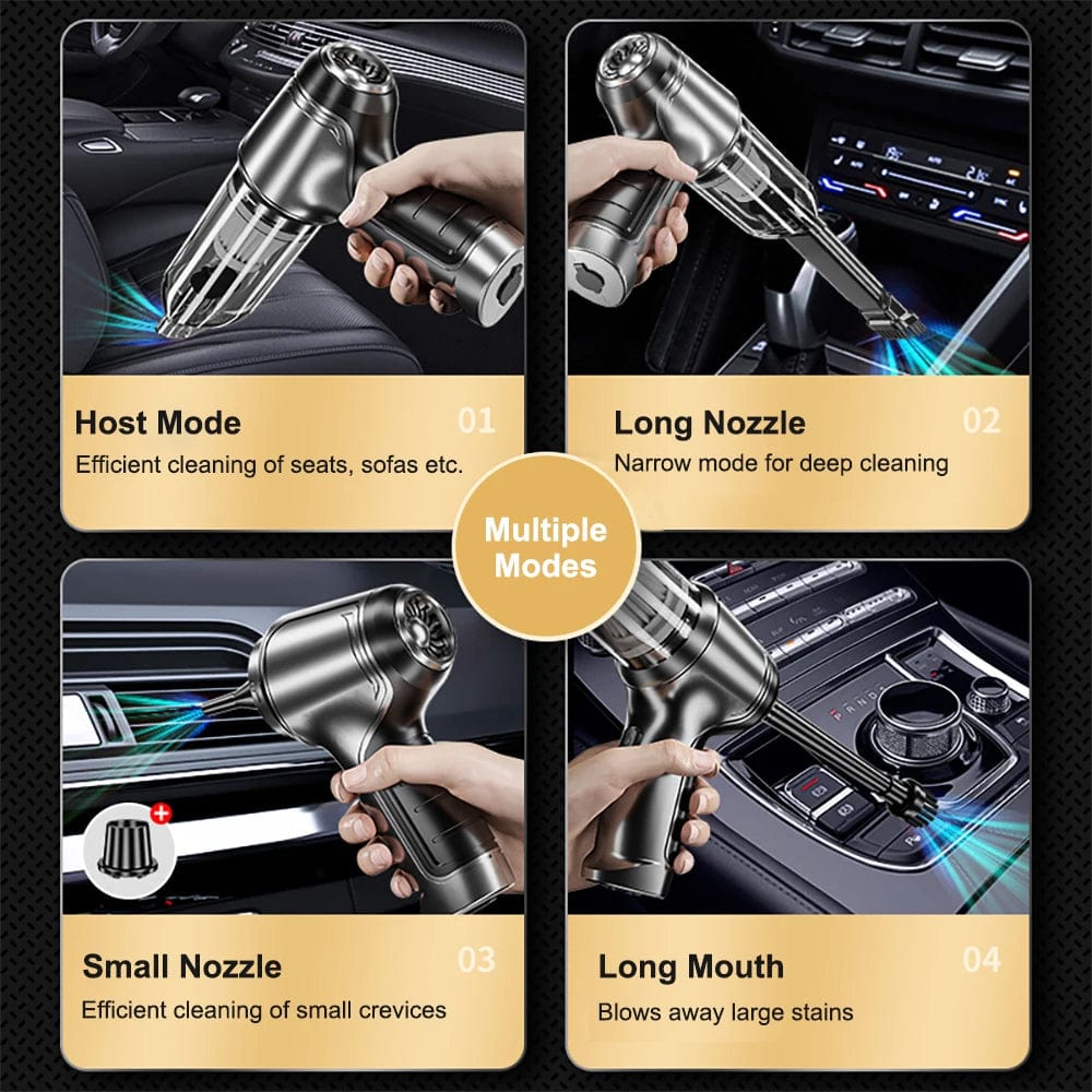 Handstofzuiger voor in de auto, krachtig en compact autoreinigingsapparaat