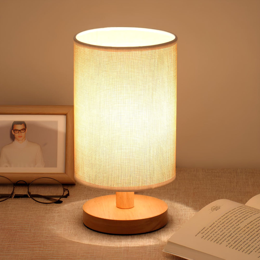 Moderne Houten Lamp voor Nachtkastje | Dimbaar & Afstandsbediening
