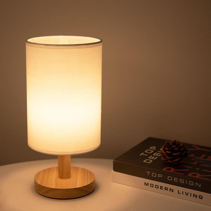 Moderne Houten Lamp voor Nachtkastje | Dimbaar & Afstandsbediening