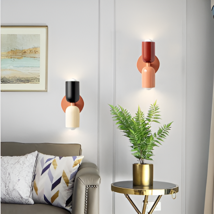 Vaste LED-wandlamp, eigentijds ontwerp met dubbelzijdige gloed