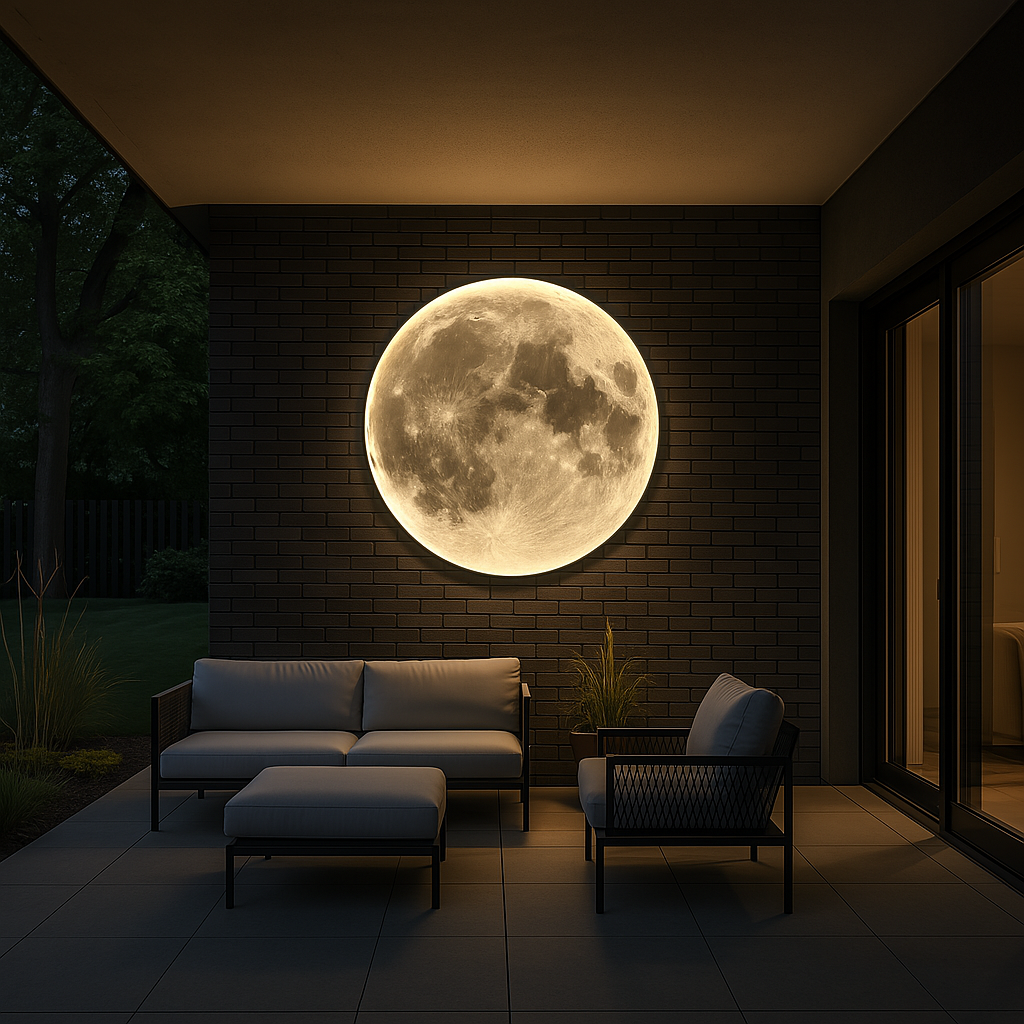 Lunara Maan Wandlamp Toont Realistische Kraterdetails en een Zacht LED-licht