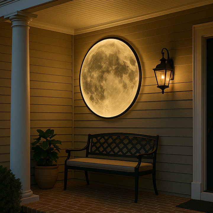 Lunara Maan Wandlamp Toont Realistische Kraterdetails en een Zacht LED-licht