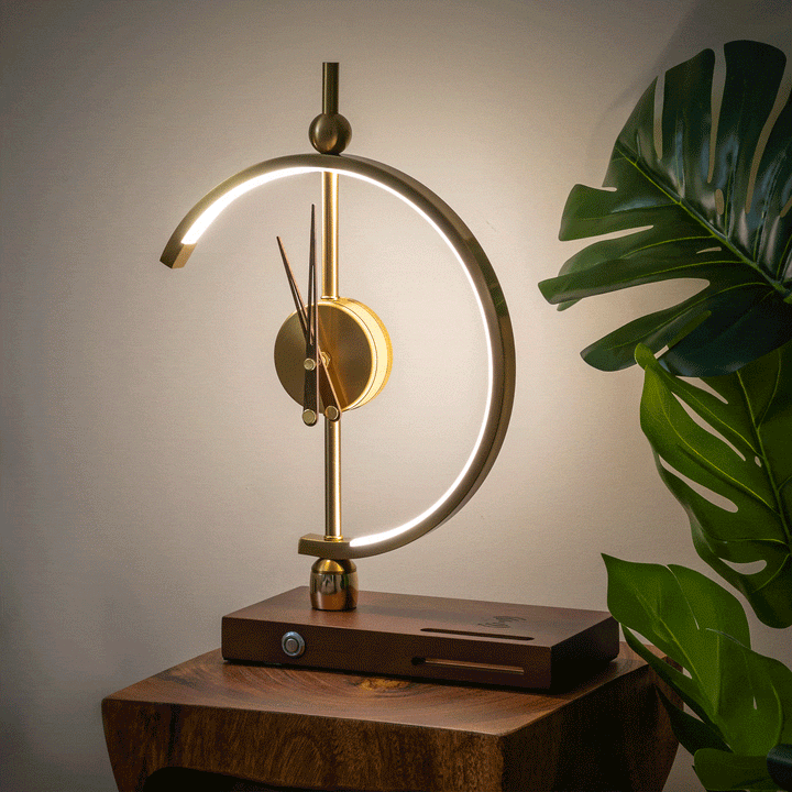 AuraTijd™ | Luxe Lamp-Klok en Oplader