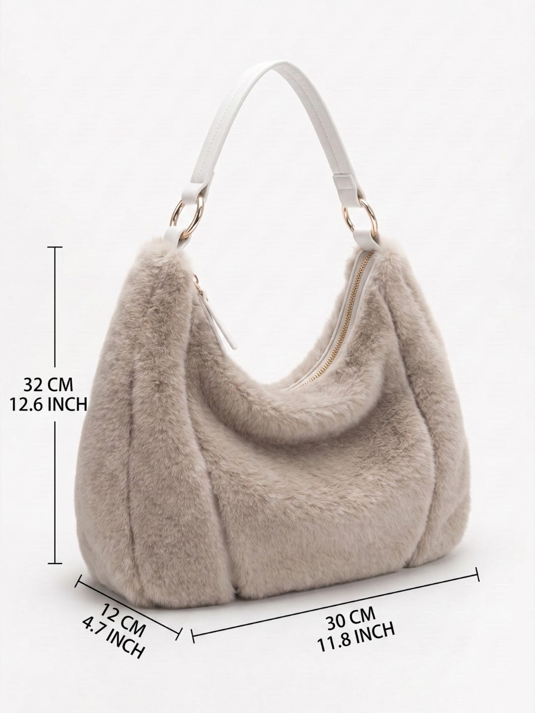 Nepbont Hobo Tas voor Dames met Rits