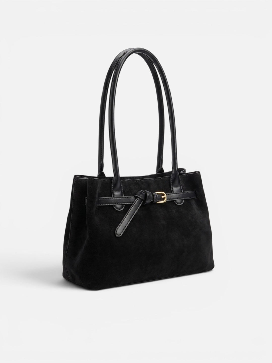 Suède Shopper voor Dames met Hengsels en Gesp