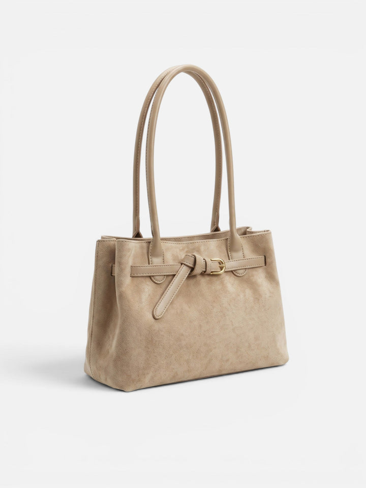 Suède Shopper voor Dames met Hengsels en Gesp