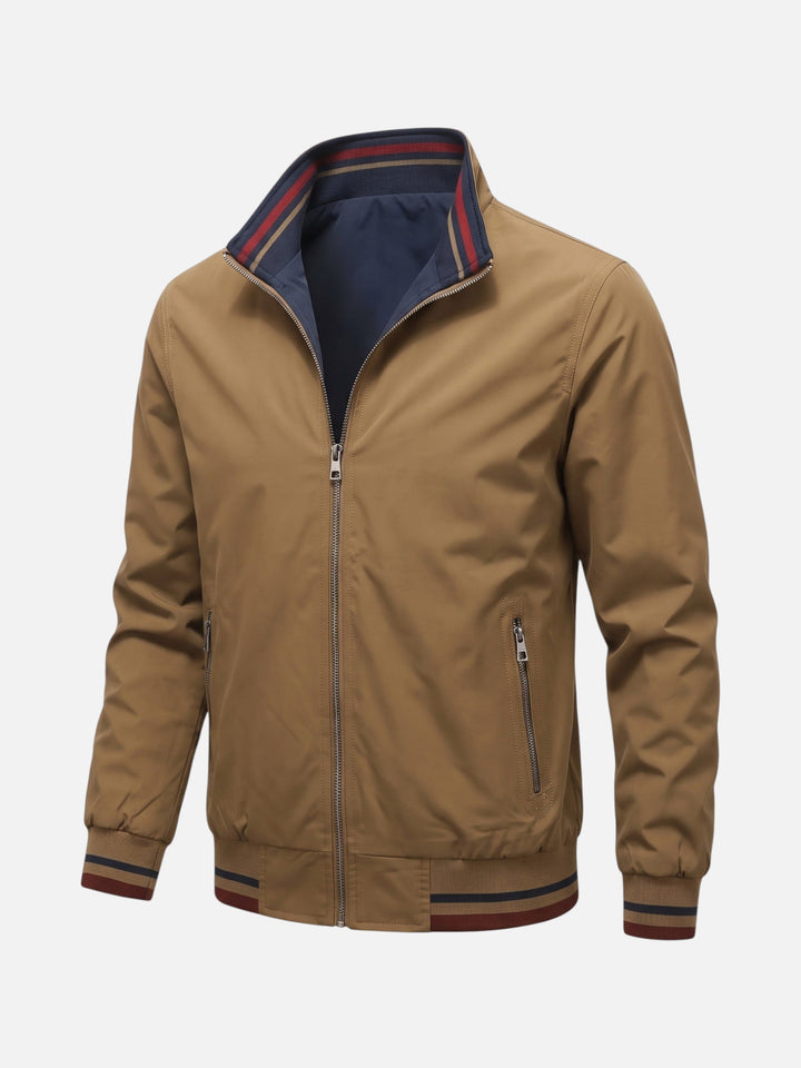 Harrington Jas voor Heren met Strepen en Rits