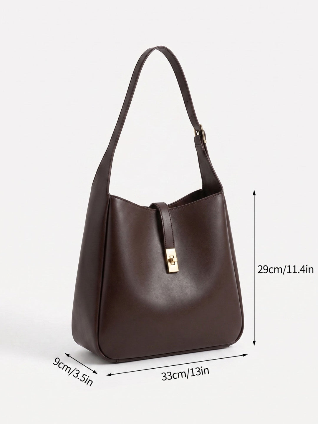 Leren Hobo Tas voor Dames met Draaisluiting en Etui