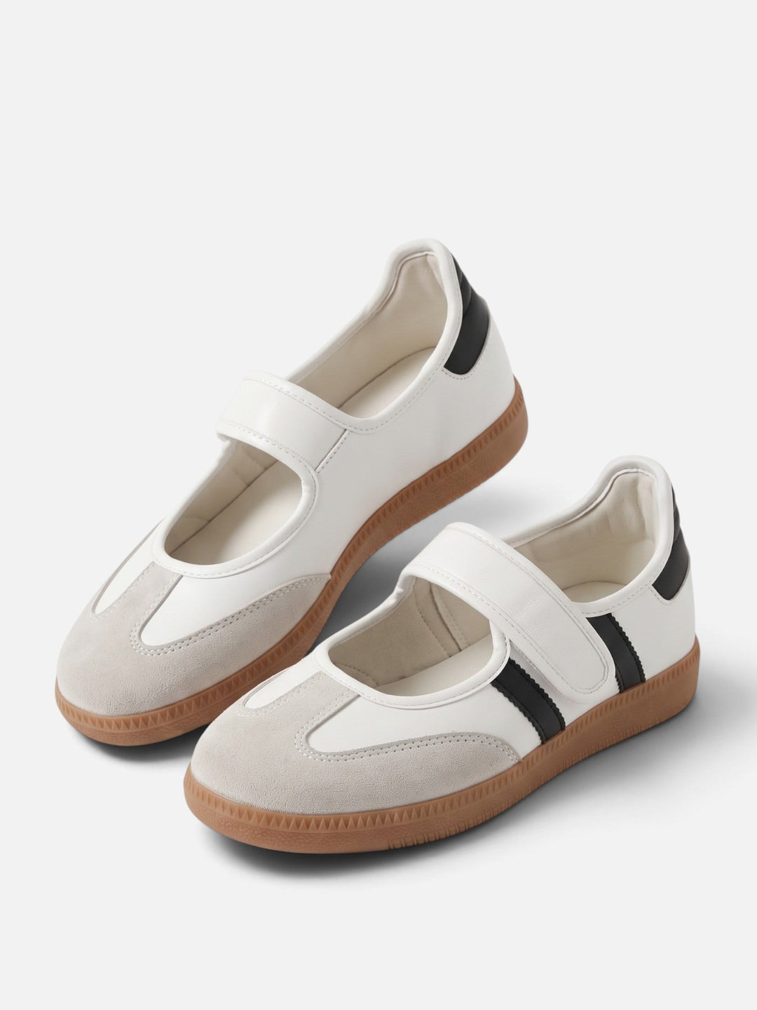 Mary Jane Sneakers voor Dames met Contrasterende Strepen