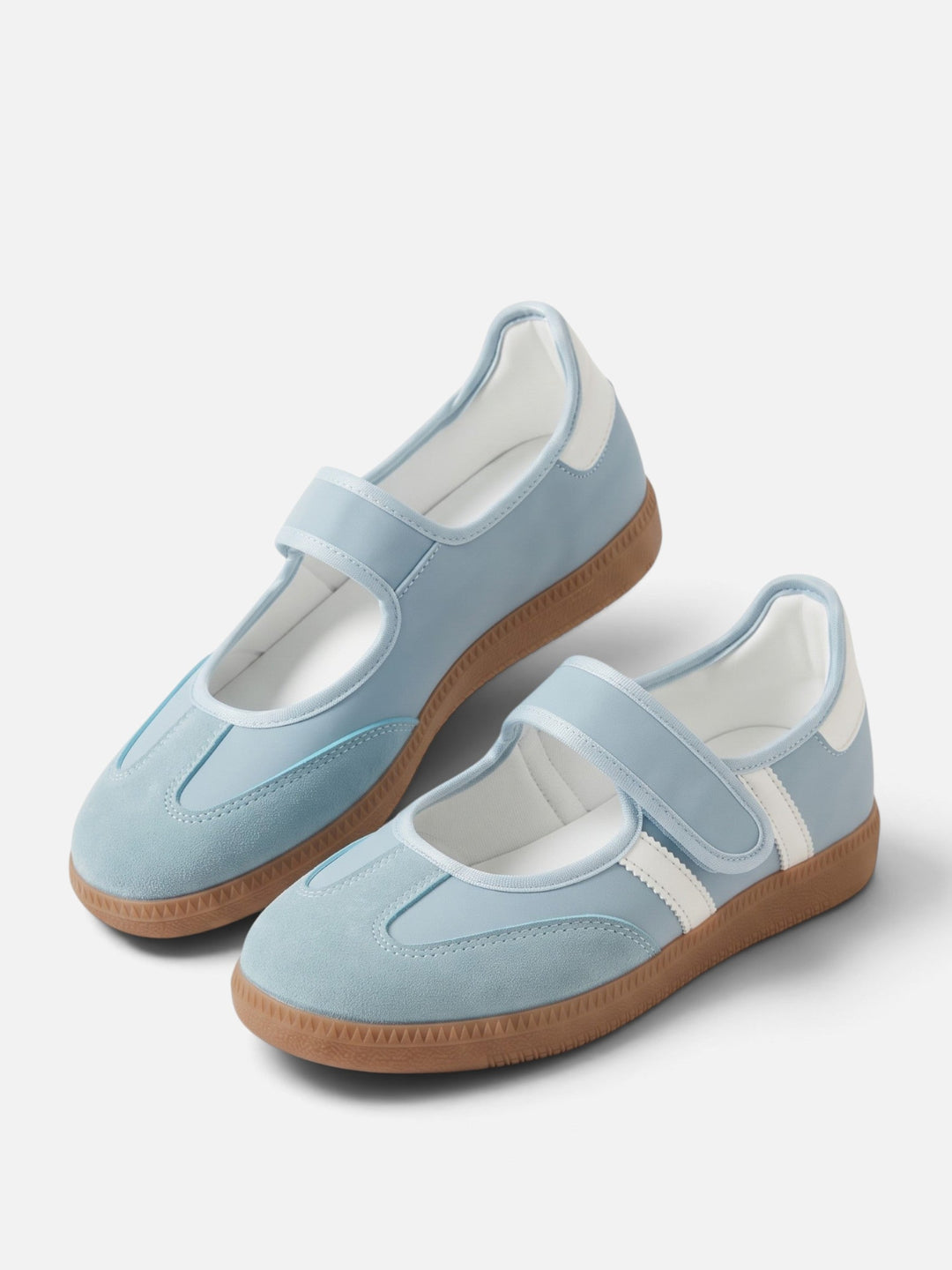 Mary Jane Sneakers voor Dames met Contrasterende Strepen