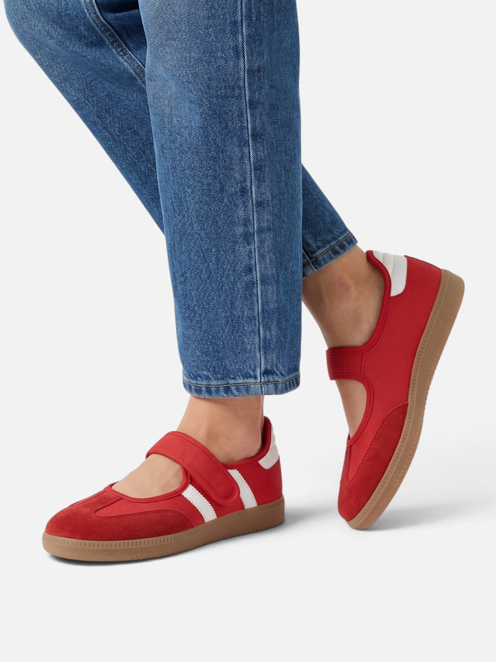 Mary Jane Sneakers voor Dames met Contrasterende Strepen