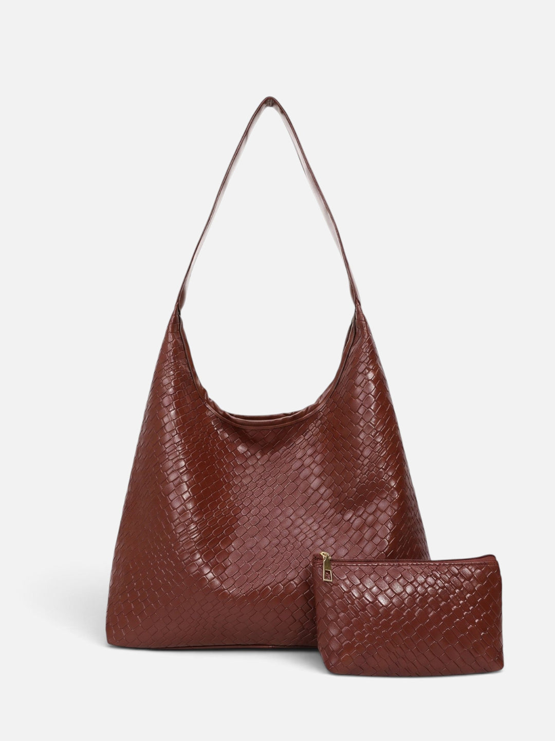 Gevlochten Hobo Tas voor Dames met Etui