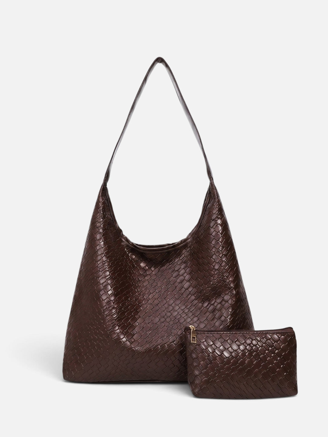 Gevlochten Hobo Tas voor Dames met Etui