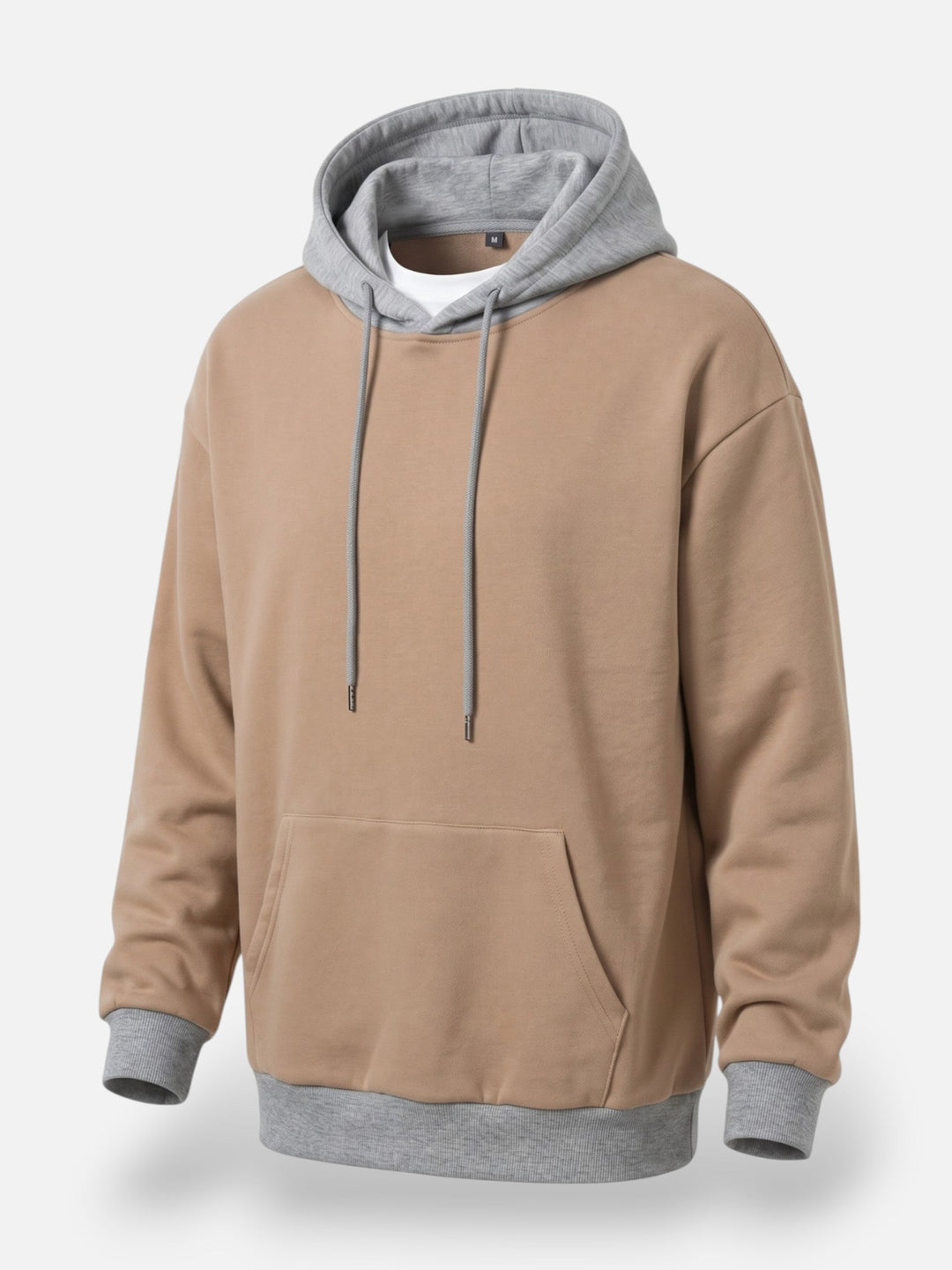 Tweekleurige Hoodie voor Heren met Trekkoord
