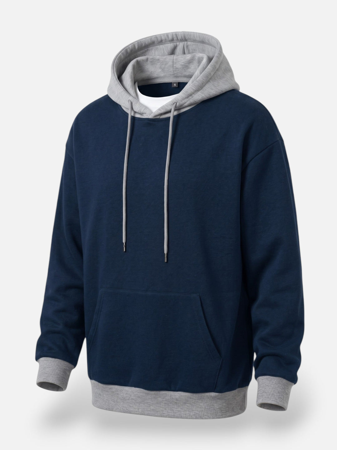 Tweekleurige Hoodie voor Heren met Trekkoord