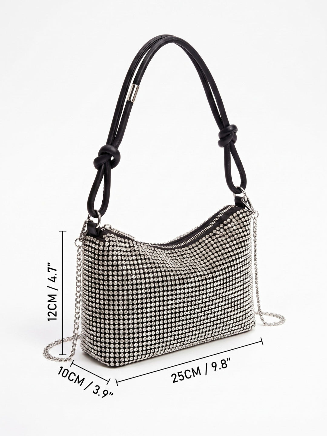 Strass Schoudertas voor Dames met Ketting