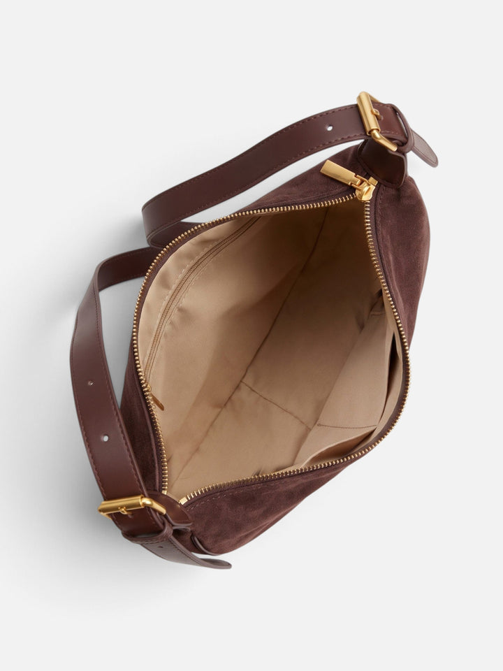 Imitatiesuède Hobo Tas voor Dames met Rits