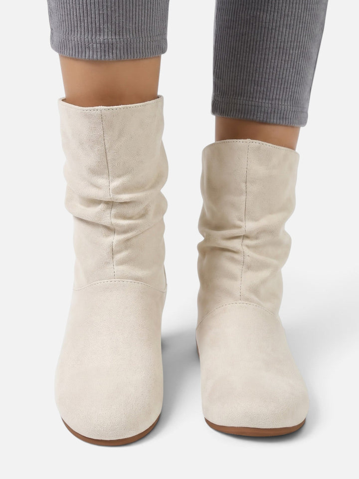 Imitatiesuède Slouchy Laarzen voor Dames tot Halverwege de Kuit