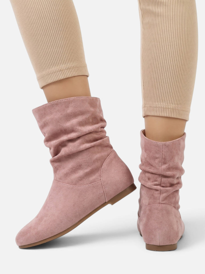 Imitatiesuède Slouchy Laarzen voor Dames tot Halverwege de Kuit