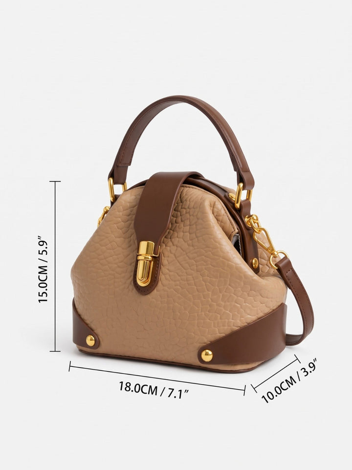 Tweekleurige Crossbody Tas voor Dames van Imitatieleer met Sluiting