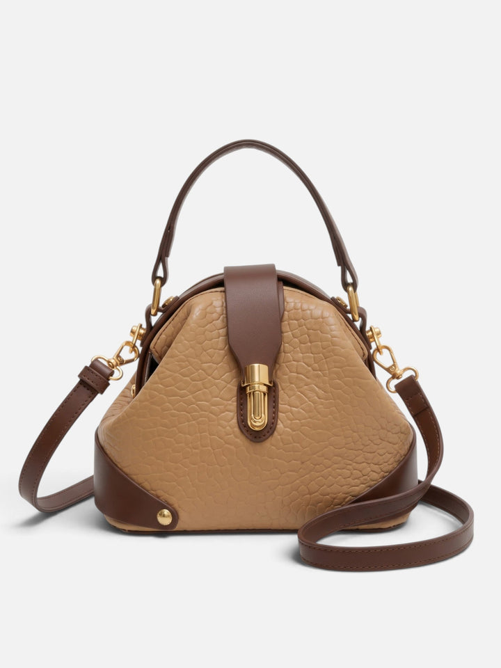 Tweekleurige Crossbody Tas voor Dames van Imitatieleer met Sluiting