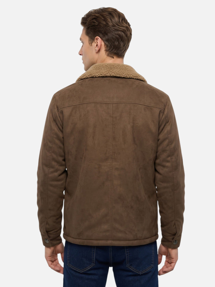 Jas in Suèdelook voor Heren met Sherpa Voering