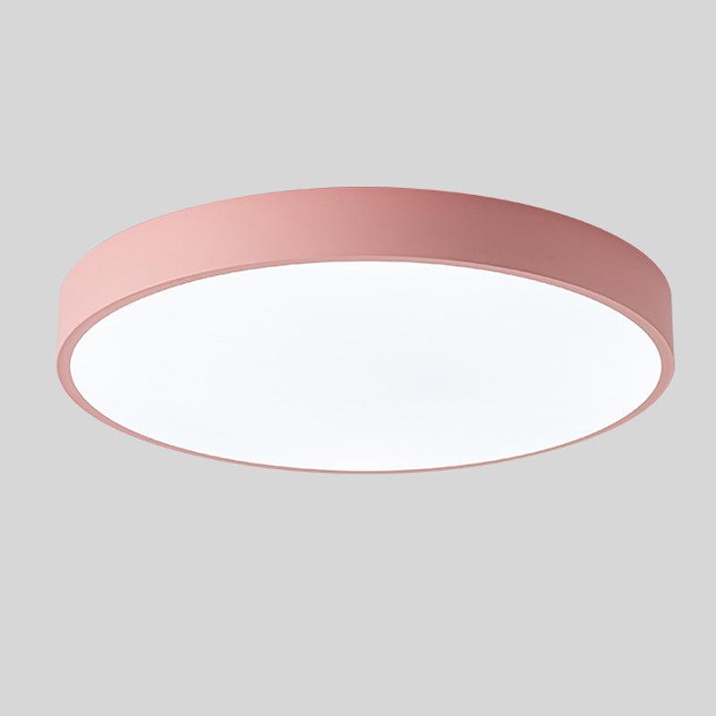 Scandinavische LED-plafondlamp in macaronvorm met houtaccent voor woonkamer of slaapkamer
