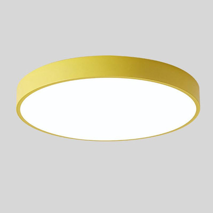 Scandinavische LED-plafondlamp in macaronvorm met houtaccent voor woonkamer of slaapkamer