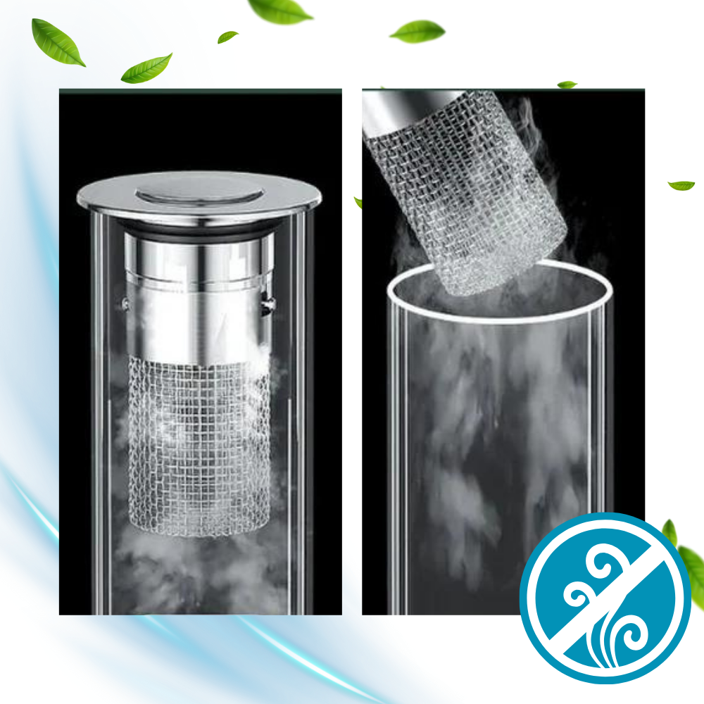 Universele pop-up afvoerplug met afvoerfilter en geurstop voor de wasbak