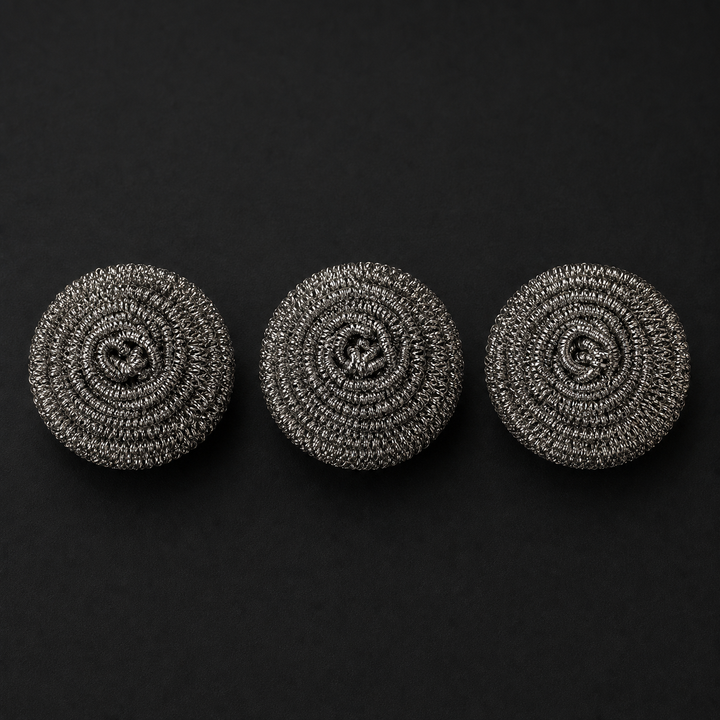 Titanium pannenschrobber | Roestvrije reinigingsspiralen (set van 3)