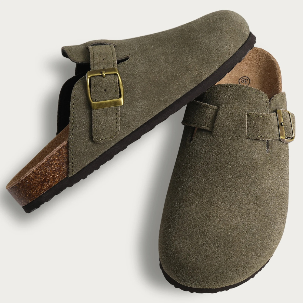 Orthopedisch Suède Kurk Slippers dames