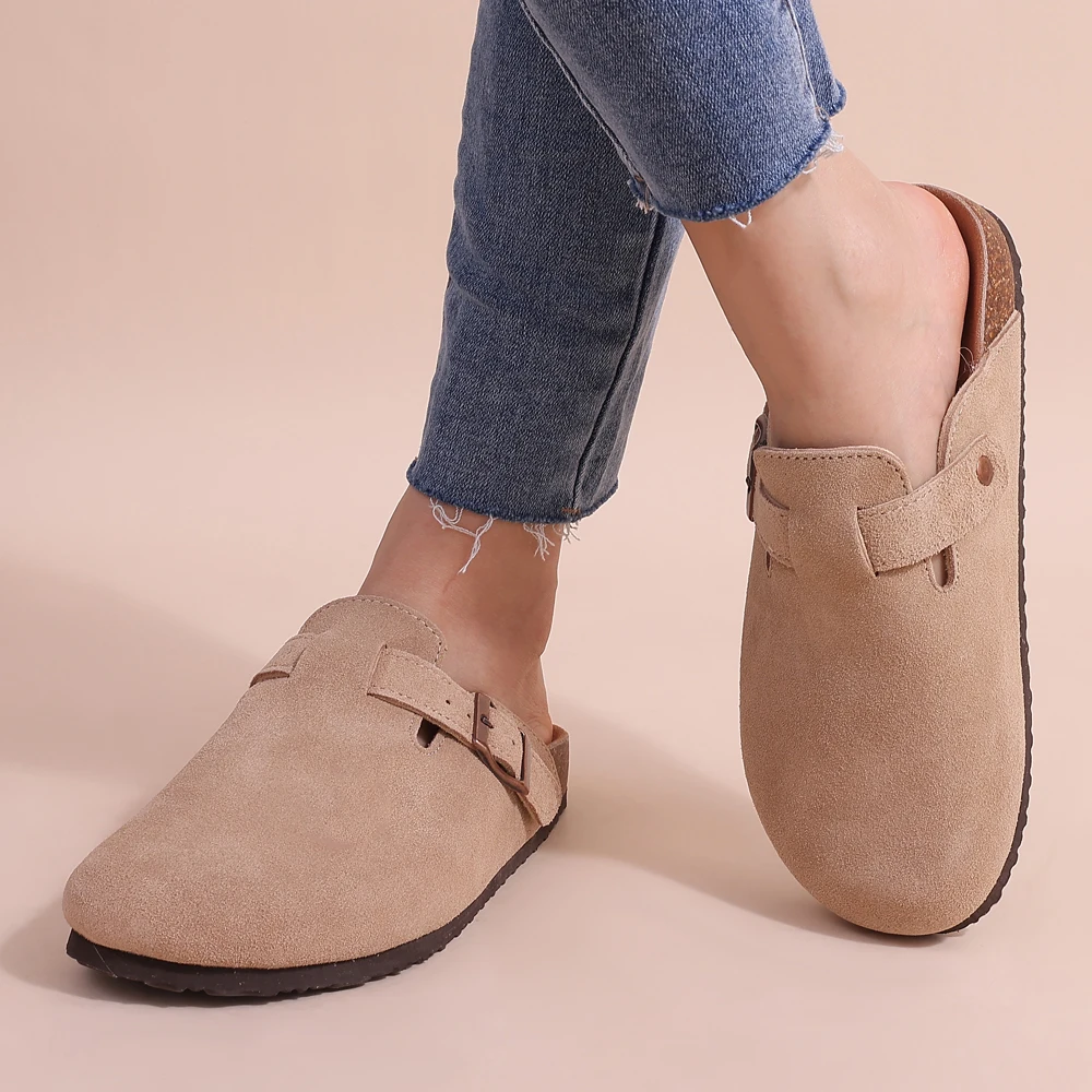 Orthopedisch Suède Kurk Slippers dames