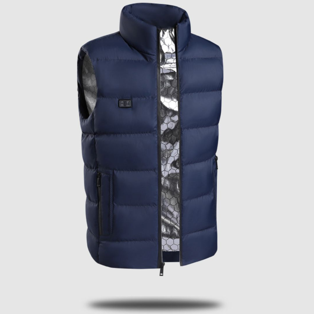Oplaadbare verwarmde bodywarmer, verstelbaar unisex