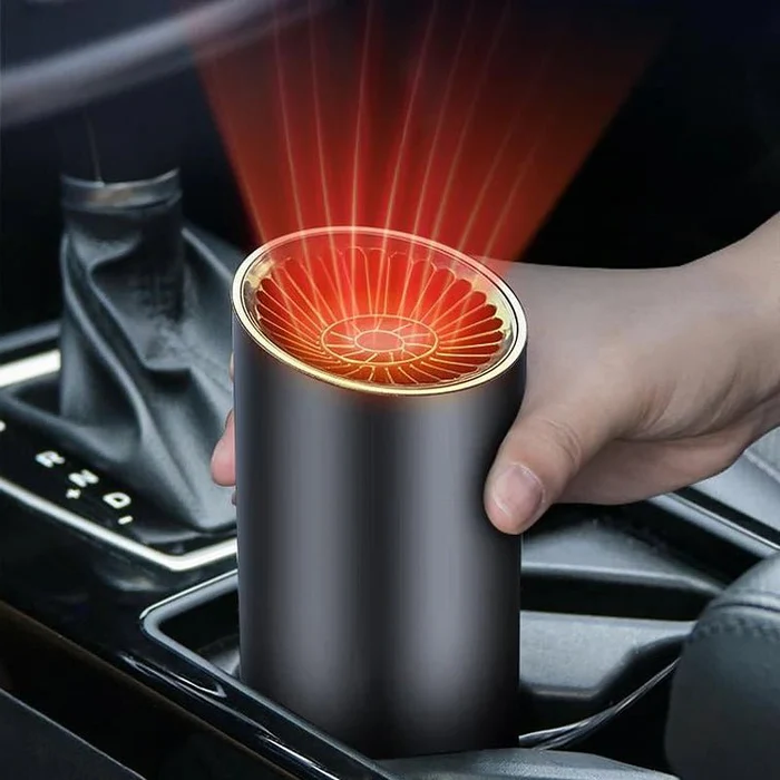 Bekervormige autokachel 12V 150W met 360° draaibare kop