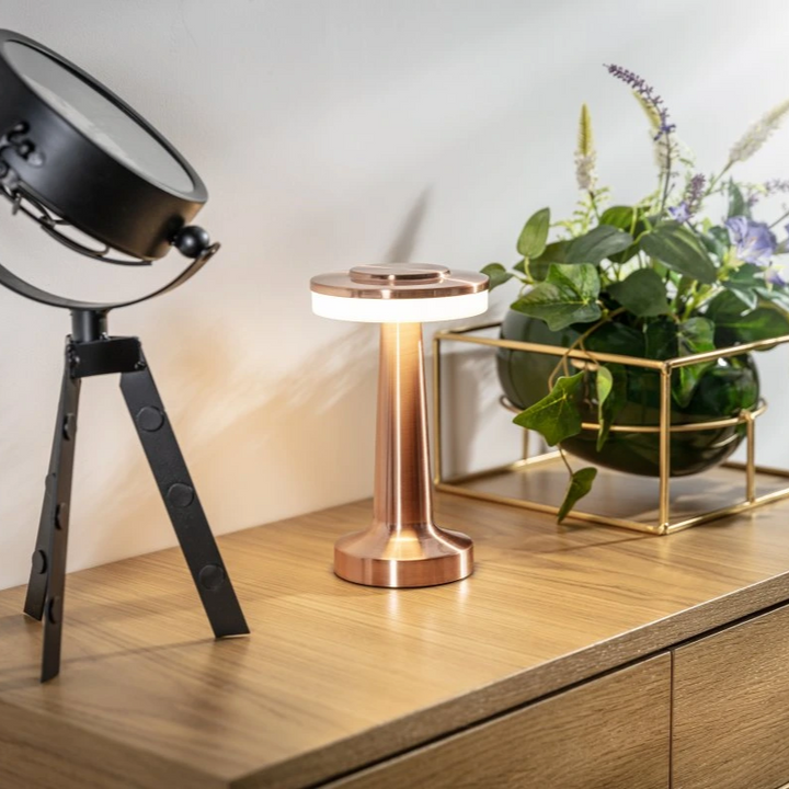 Draagbare dimbare tafellamp, elegant retro ontwerp